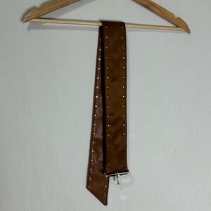 Linea Pelle Blue brown suede belt - medium